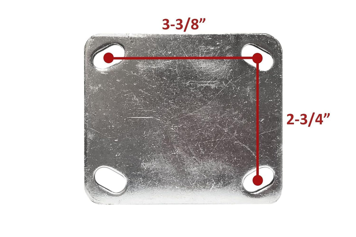 4-Pack of 10 X-Large Flat Free Casters (2 Swivel and 2 Fixed) 350 LBS Rated J98606