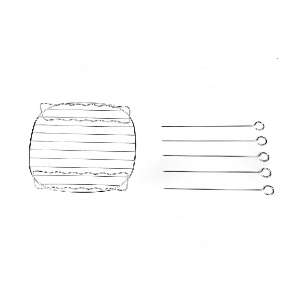 3.7 qt Air Fryer and Skewer Rack Set White Q48479