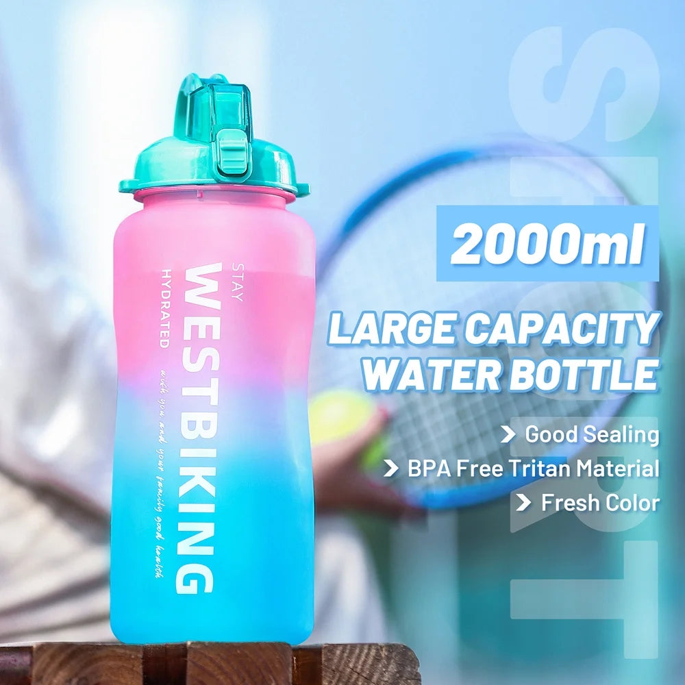 Sports Water Bottle with Straw Large Capacity T134253