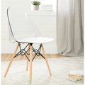 Clear and White Dining Side Chair N2615