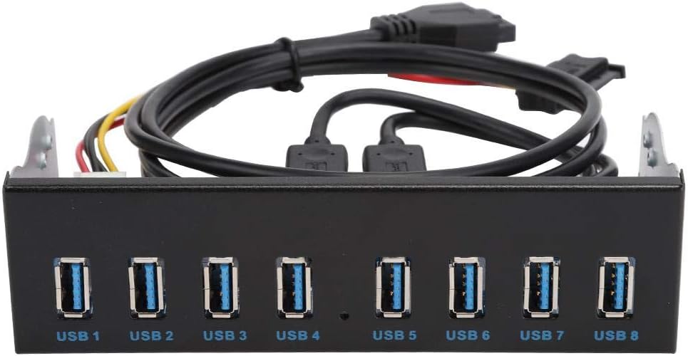 11 Port PC Front Panel with USB 3.0 Ports, eSATA Port, Card Reader, 5.25” Front Bay, Pack of 2 Y7516