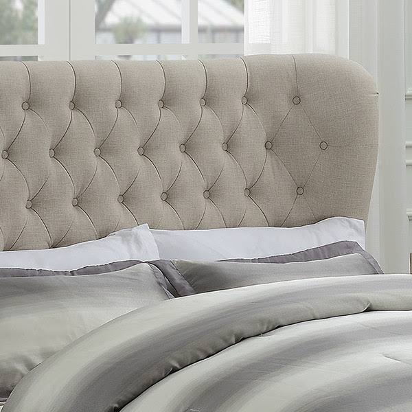 Beige Upholstered Platform Bed H82392