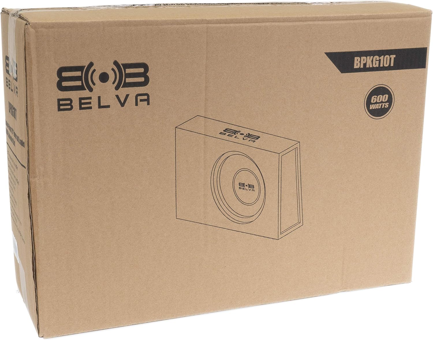 600 Watt Peak 10-inch Amplified Loaded Subwoofer Box V14837