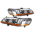 OE Style Headlight Chrome Housing Amber Corner Headlamp Left + Right U630