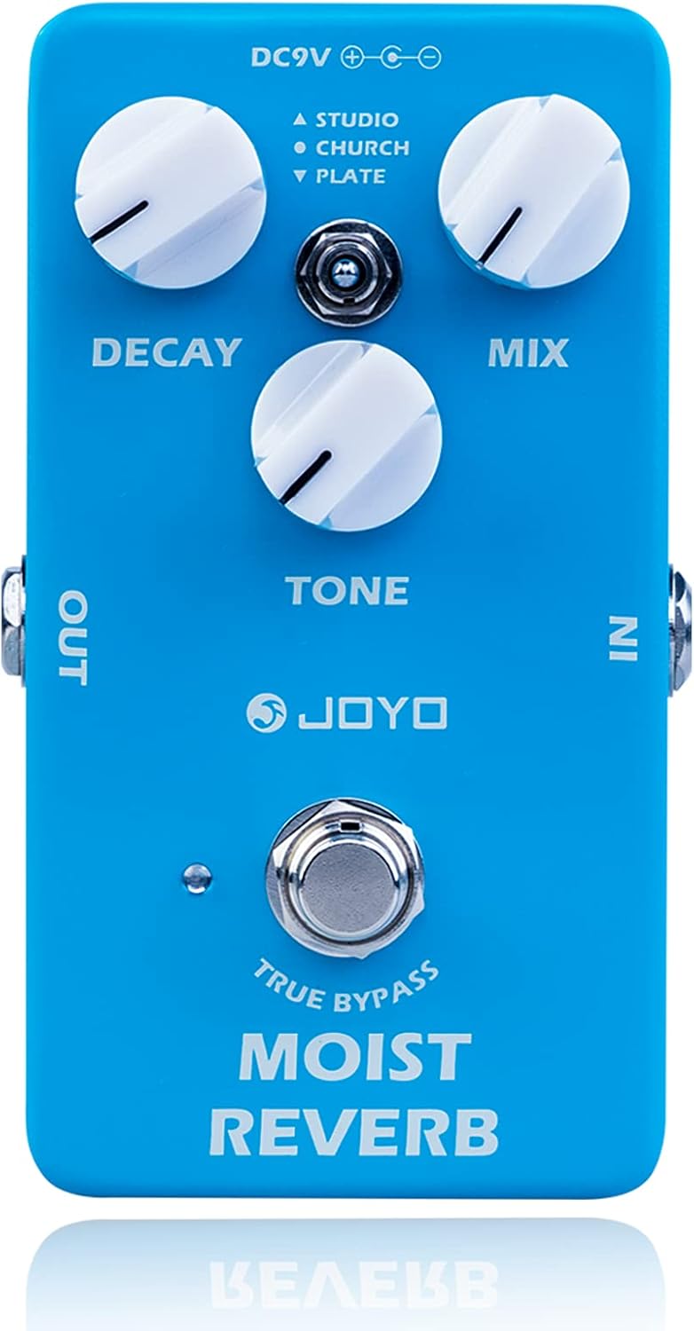 Moist Reverb Pedal Digital Effect Guitar Pedal with 3 Reverb Effects True Bypass Pack of 2 P7575