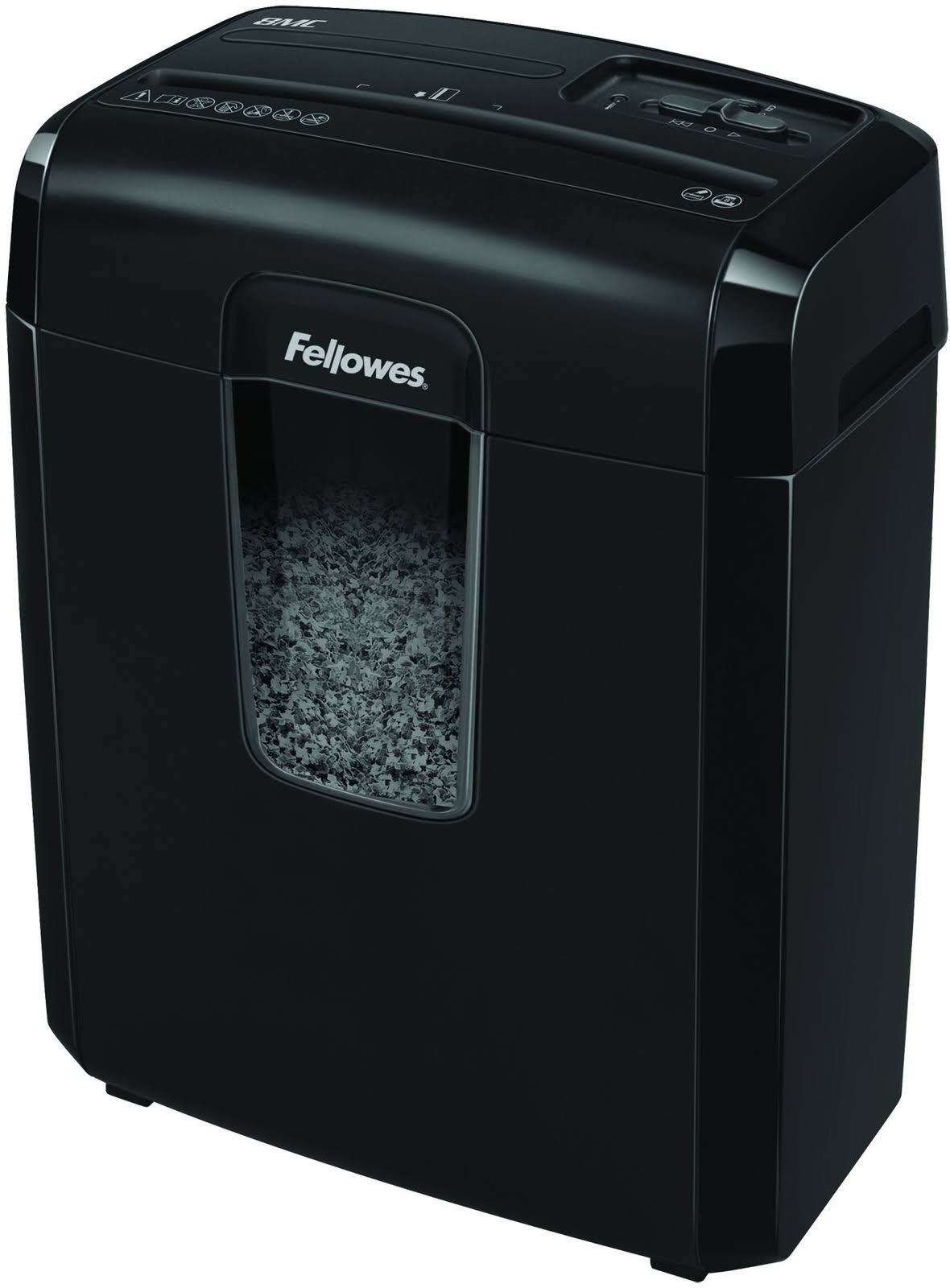 Black 8 Sheet Capacity MicroCut Shredder with Wastebasket H527