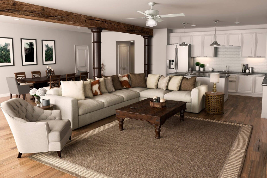 Fresh White Ceiling Fan with Light C18233