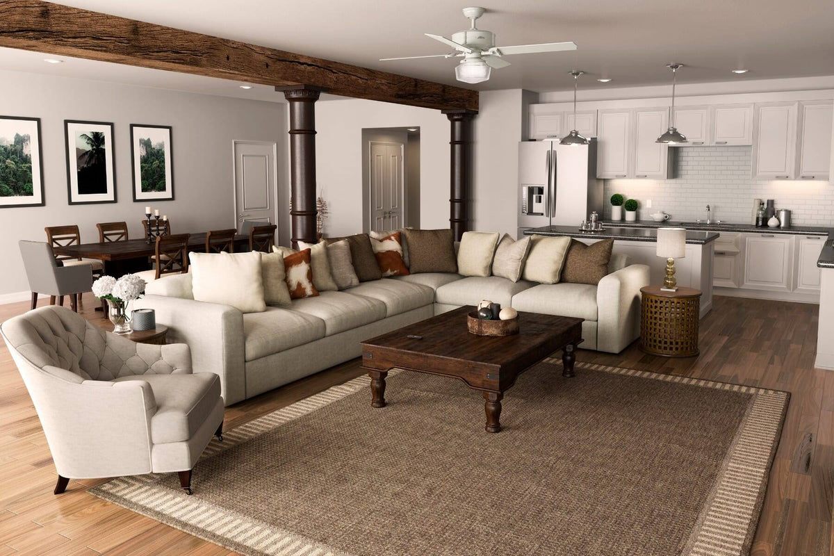 Fresh White Ceiling Fan with Light C18233