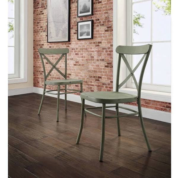 Distressed Green Dining Chair, Set of 2 B5329