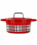 Red Enamel Cast Iron Casserole Dutch Oven K388