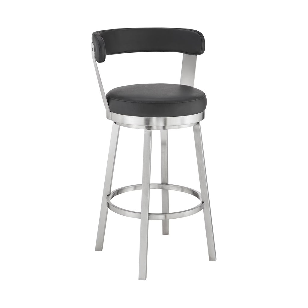 Faux Leather Swivel Bar Stool M434755