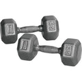 Pro Hex Dumbbell with Cast Ergo Handle, Grey - 30 lbs X679077