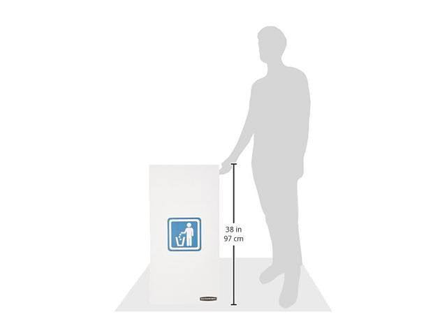 White 50 gal Waste and Recycling Bin V752594