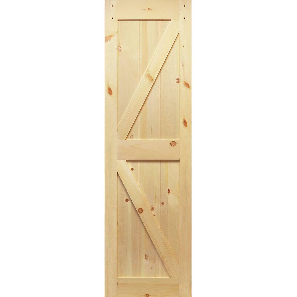 Solid Pine Unfinished Barn Door Slab F70132