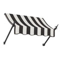 Black/White Stripe Acrylic Fabric Fixed Awning I8593