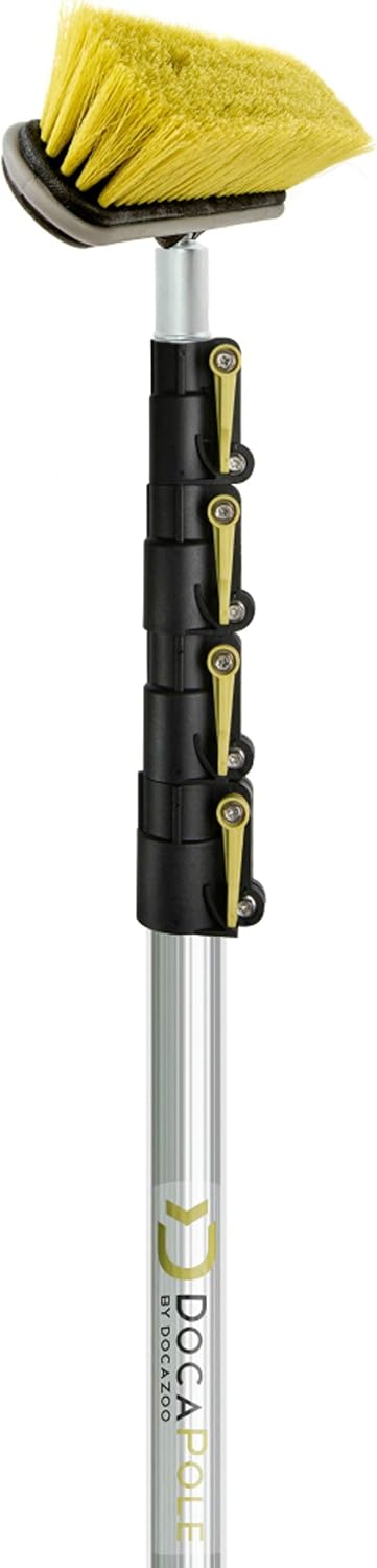 11 Inch Medium Bristle Deck Brush with 5-12 Foot Extension Pole X63181