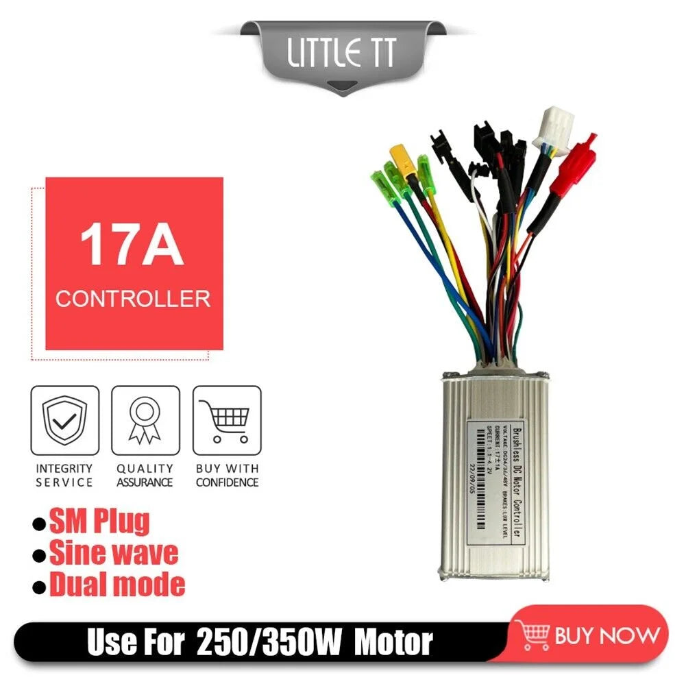 36/48V 17A Sine Wave Controller S810 Display Throttle 8 PAS Kit For E-bike MTB V42056