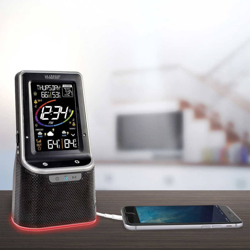 Wireless Weather Station with Bluetooth Speaker D654669