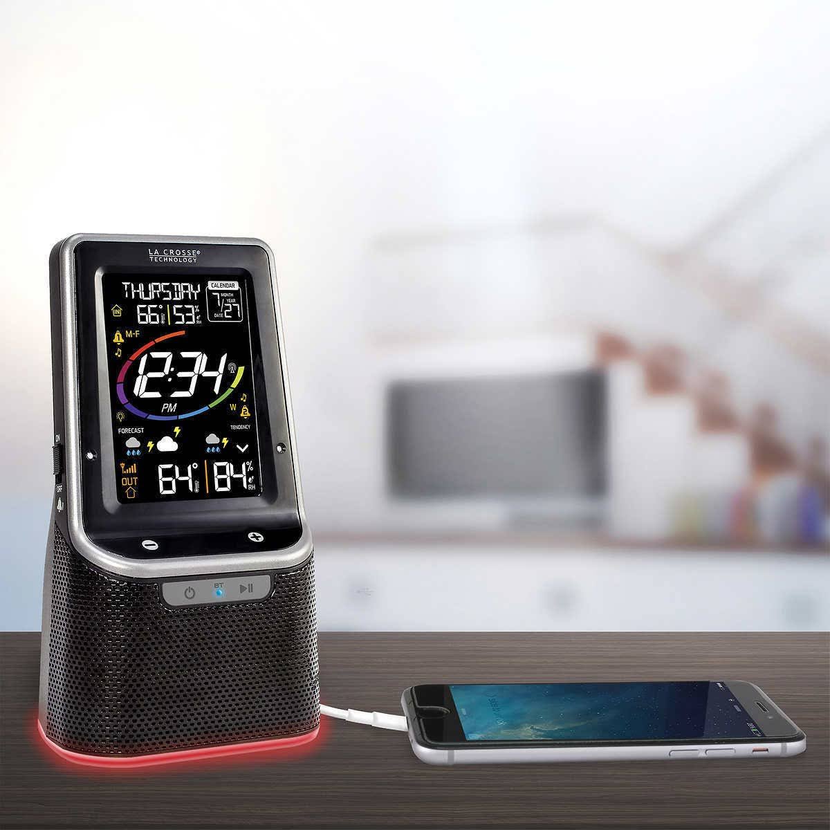 Wireless Weather Station with Bluetooth Speaker D654669