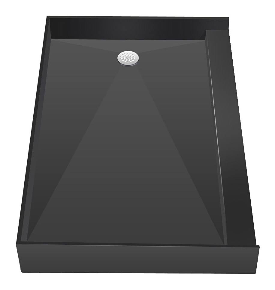 Single Curb Shower Pan with Right Drain X21802