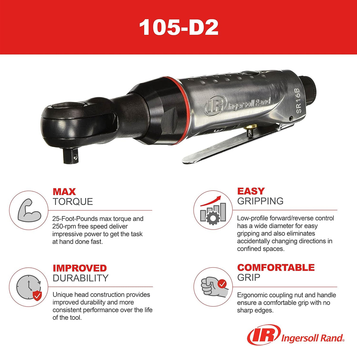 1/4" Extended Length Air Ratchet U901586