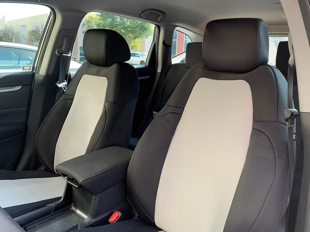 Gray & Black Front Seat Covers for Car SUV W9137