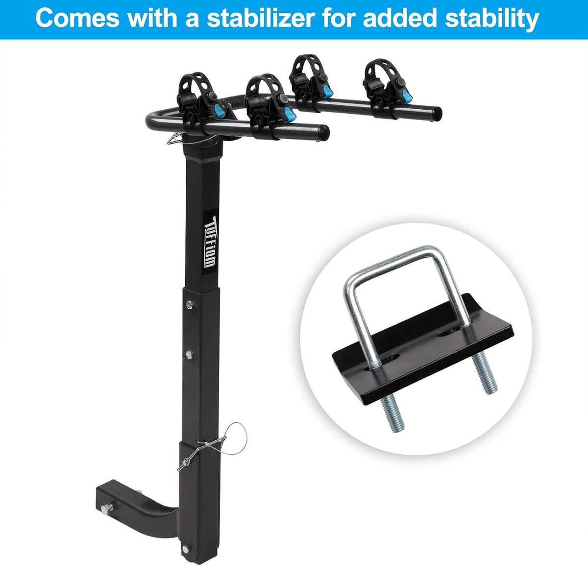 2-Bike Hitch Mount Rack with 2Inch Hitch Receiver, Black E34820