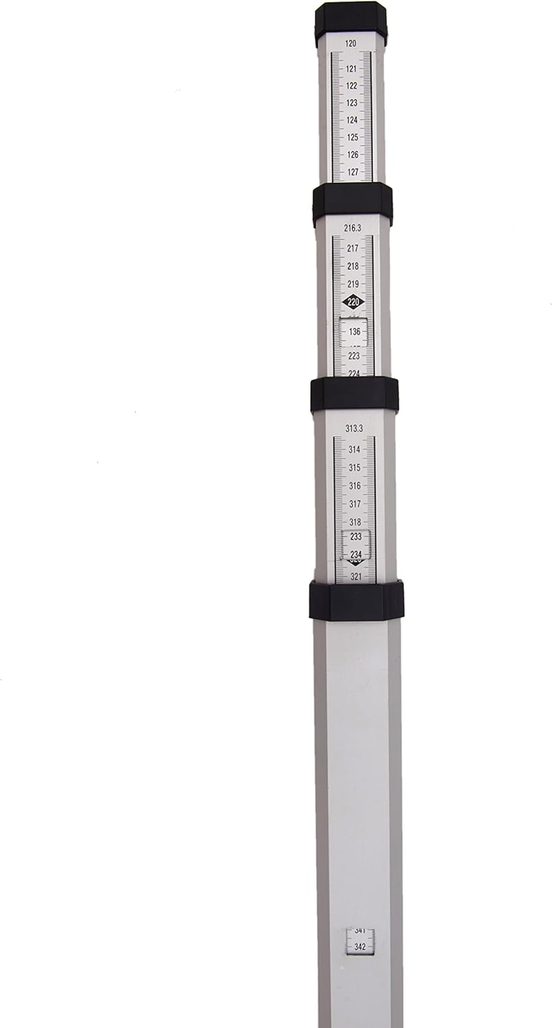 4 Meter Dual Sided Aluminum Grade Rod with Carrying Case Pack of 2 C336559