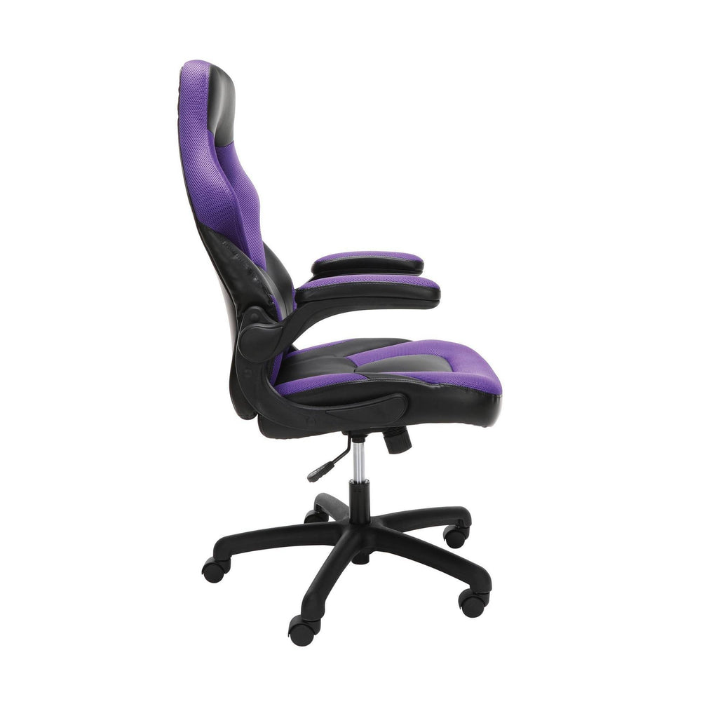 Bonded Leather Gaming Chair Purple F579