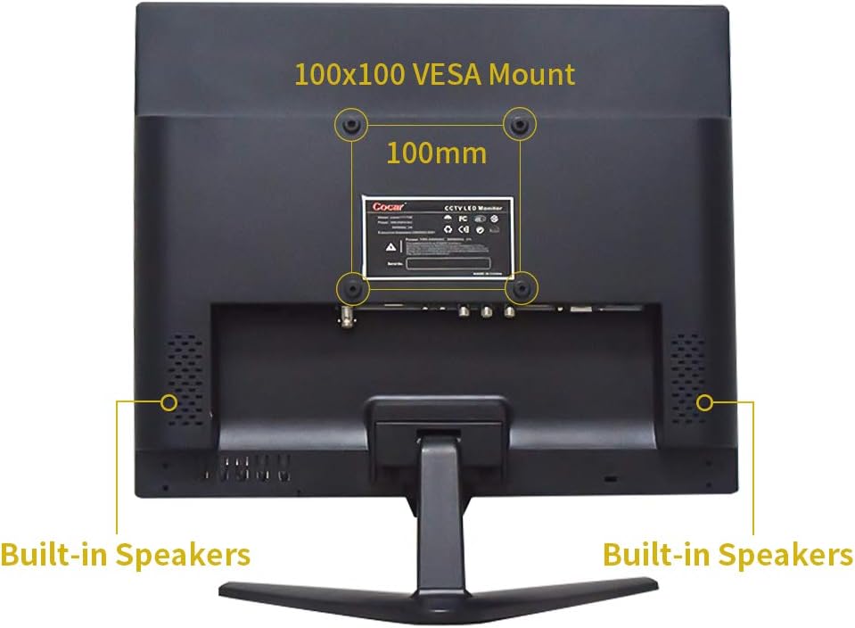 15" LCD Security Monitor with Built-in Speaker H678