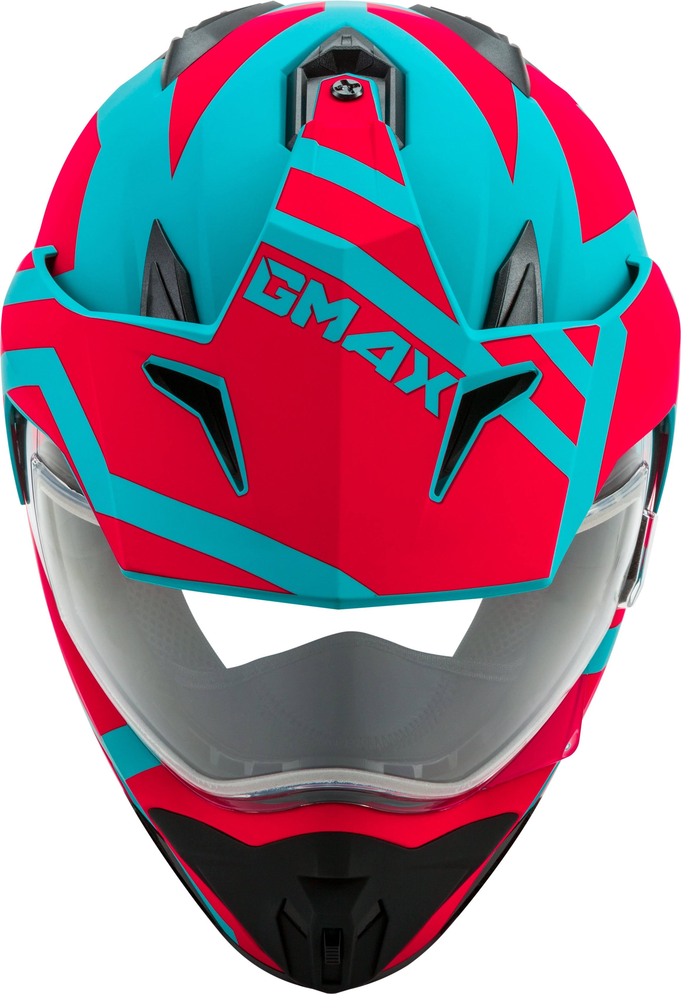 Matte TEAL/ORG Snow Helmet with Elec Shield R547003