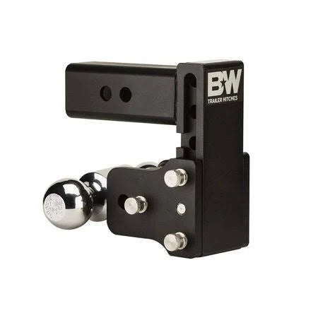 2.5 inch Shank Dual Ball Hitch Mount with 5 inch Drop, Black N70172