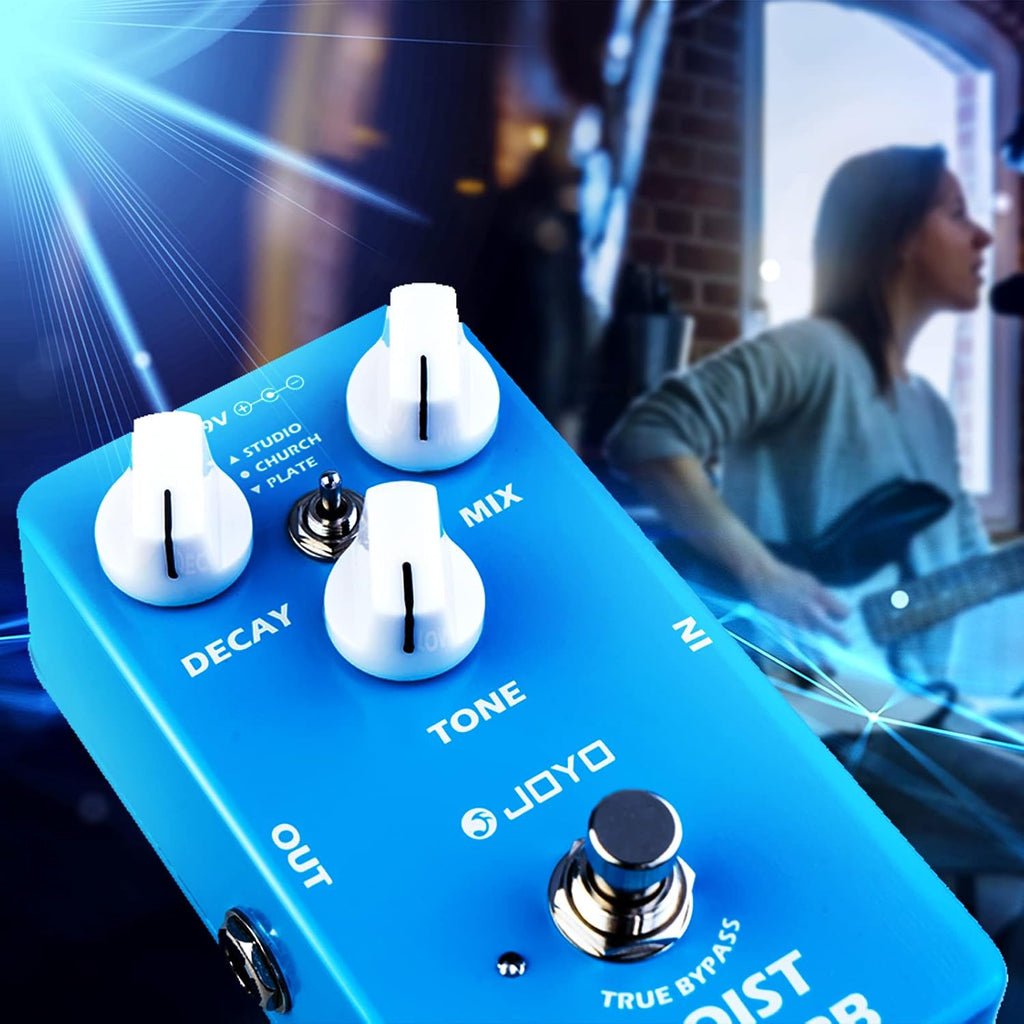 Moist Reverb Pedal Digital Effect Guitar Pedal with 3 Reverb Effects True Bypass Pack of 2 P7575