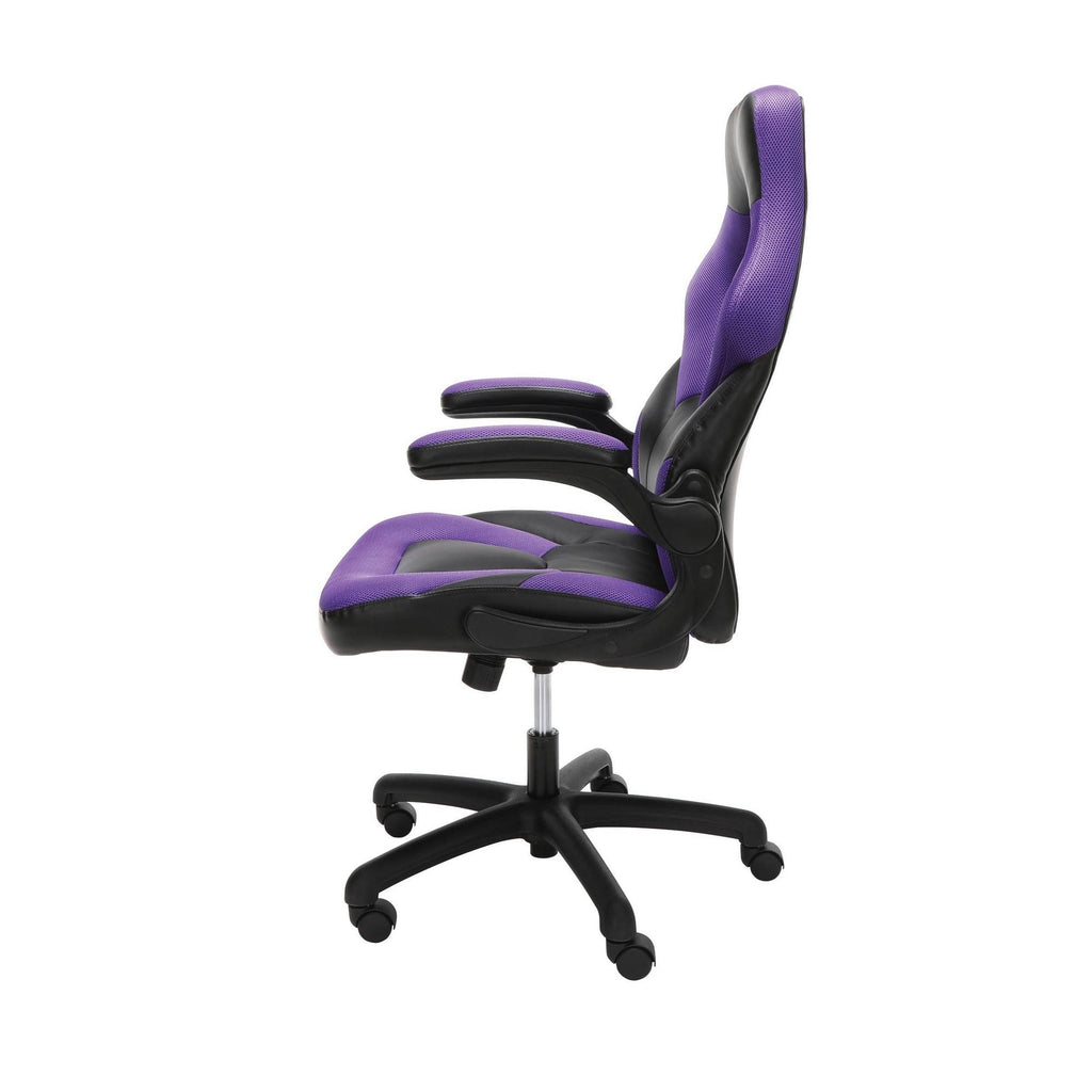 Bonded Leather Gaming Chair Purple F579