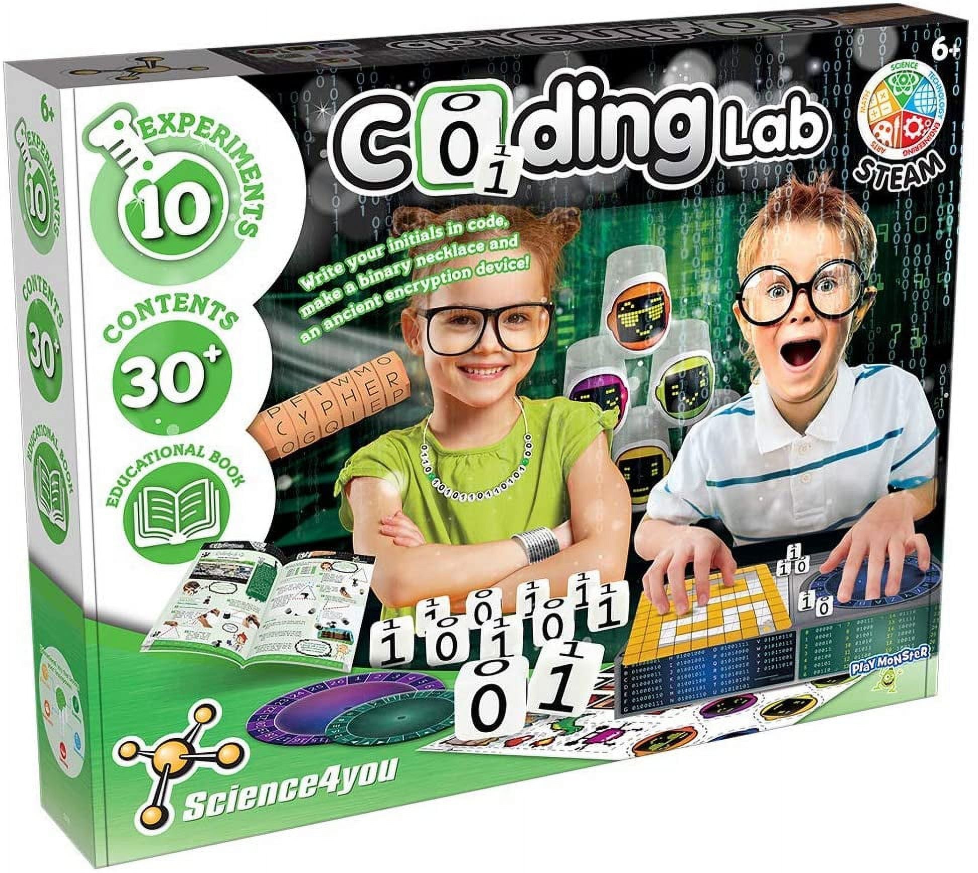 Coding Lab 10 Experiments Education Activity Kit for Kids Ages 6+ B7799