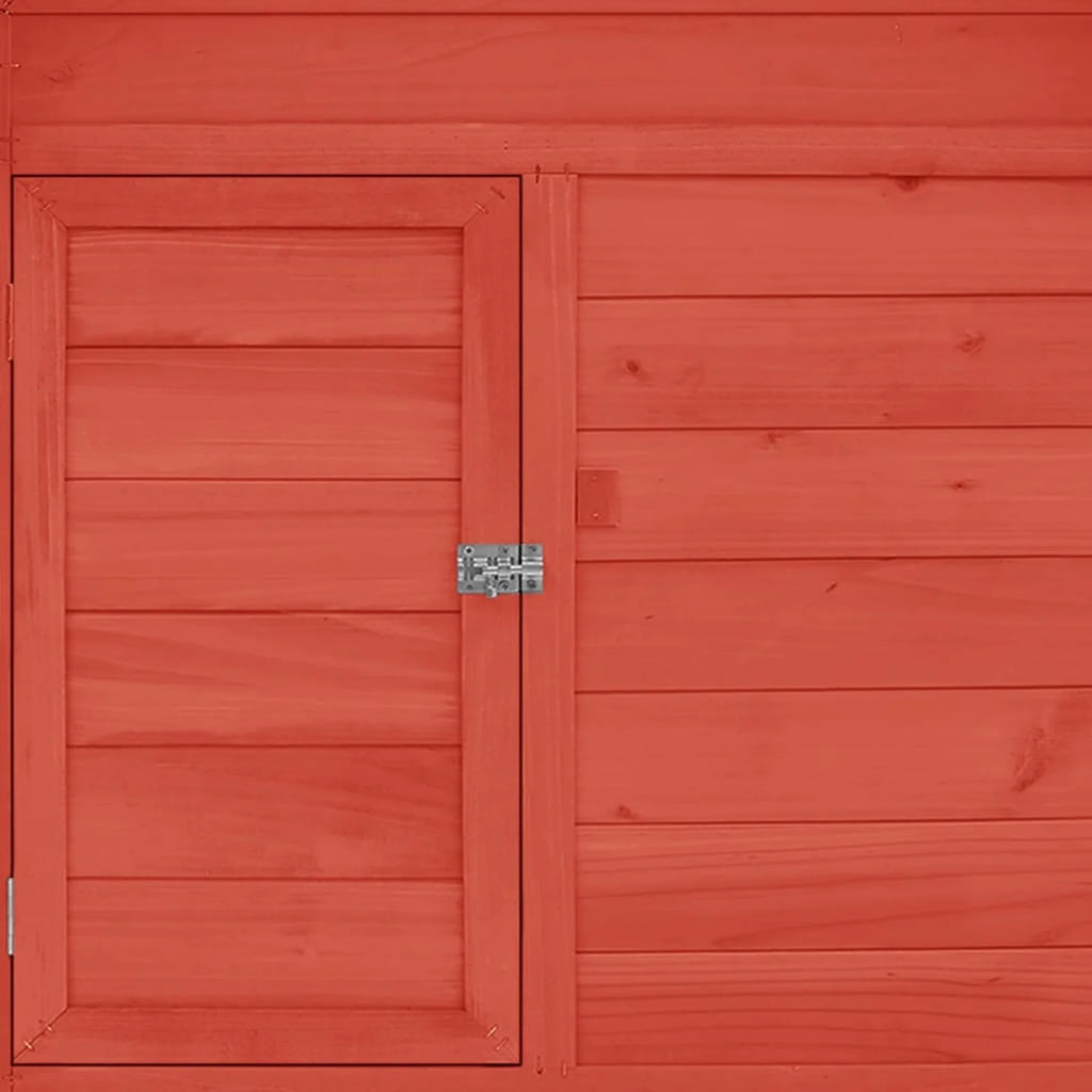 Red Wooden Chicken Coop with Pull Out Tray and Nest Box Z333803