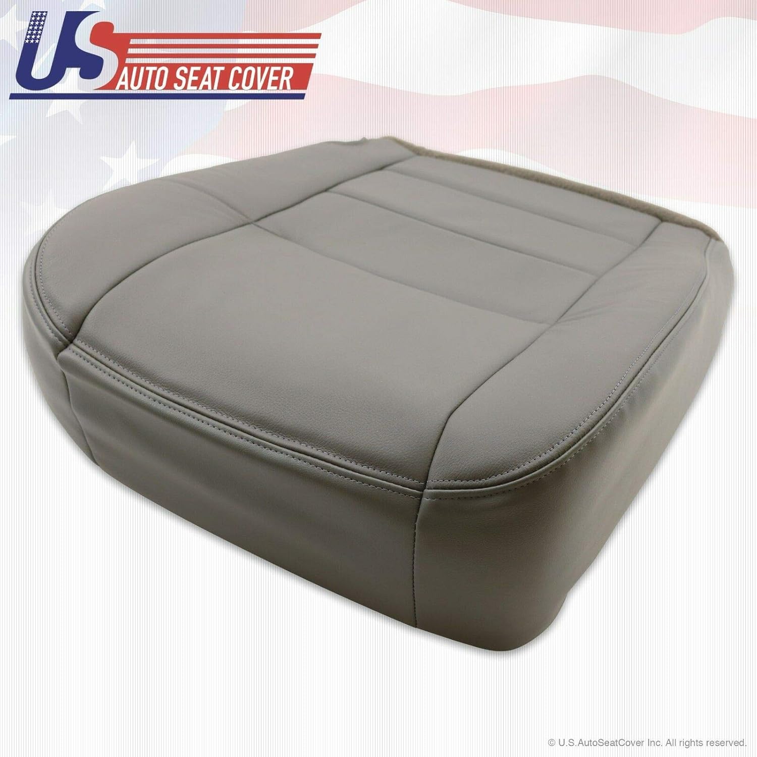 Gray Leather Driver Bottom Seat Cover Z29106