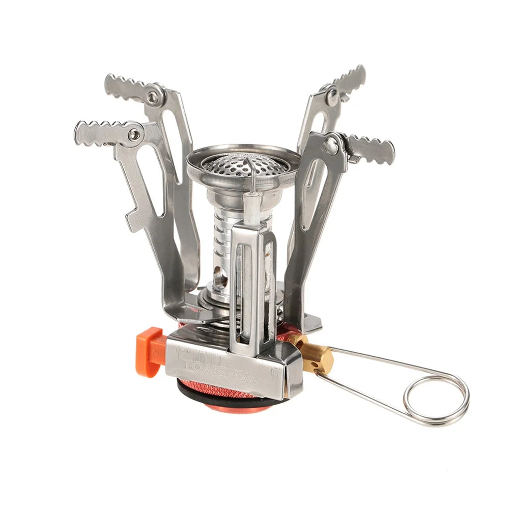 Camping Piezoelectric Ignition Cookware Set with Fork and Spoon B149