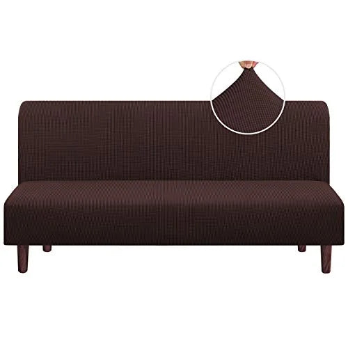 Checked Pattern Jacquard Futon Cover with Elastic Bottom N7856