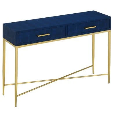Blue Gold Flamingo Console Table U37665
