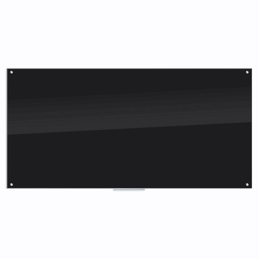 Frameless Glass Dry Erase Board Black Surface F9863
