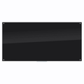 Frameless Glass Dry Erase Board Black Surface F9863