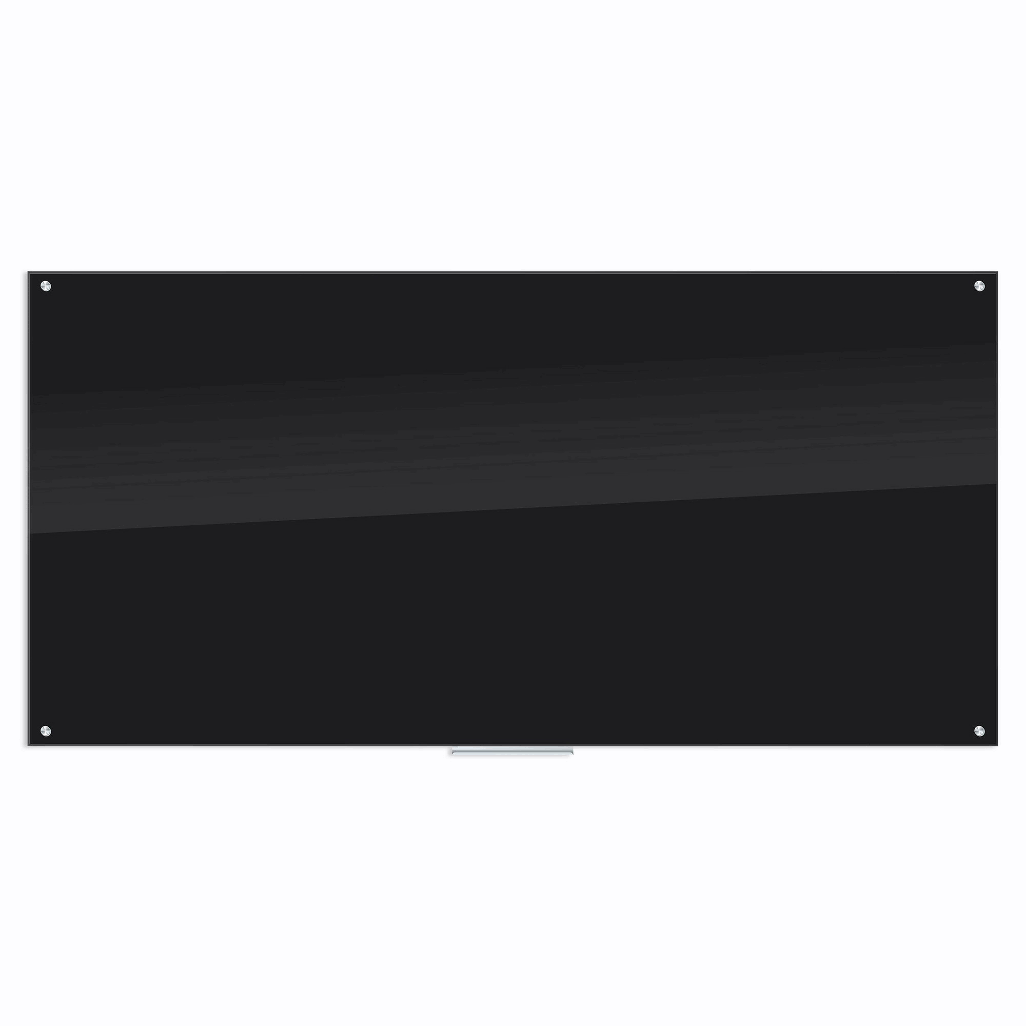 Frameless Glass Dry Erase Board Black Surface F9863