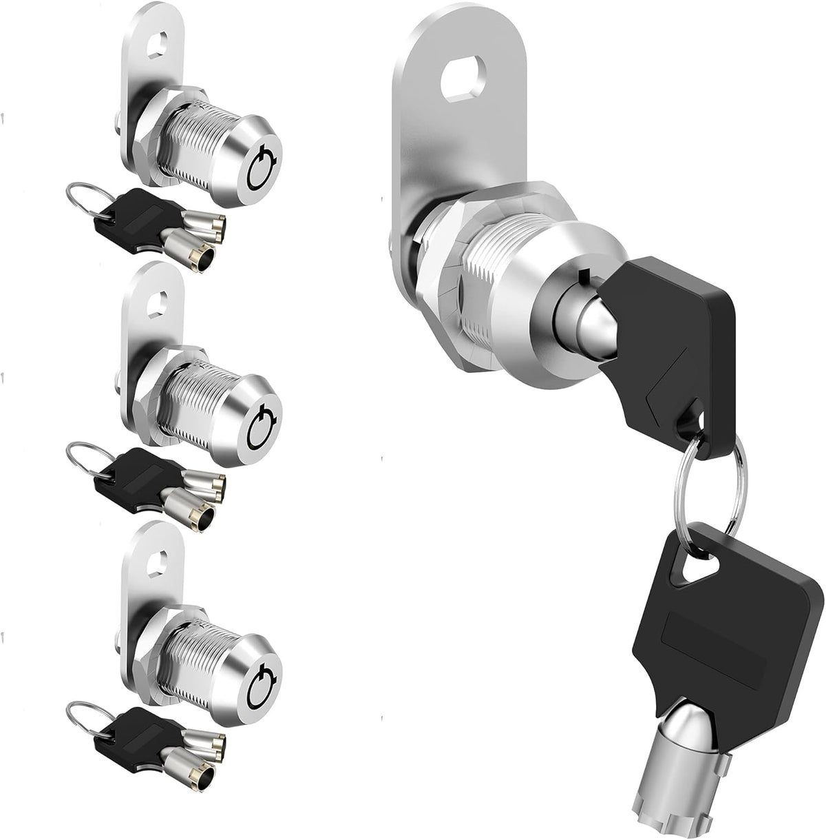 3 Pack Keyed Alike 5/8 Inch Zinc Alloy Cabinet Locks A71797