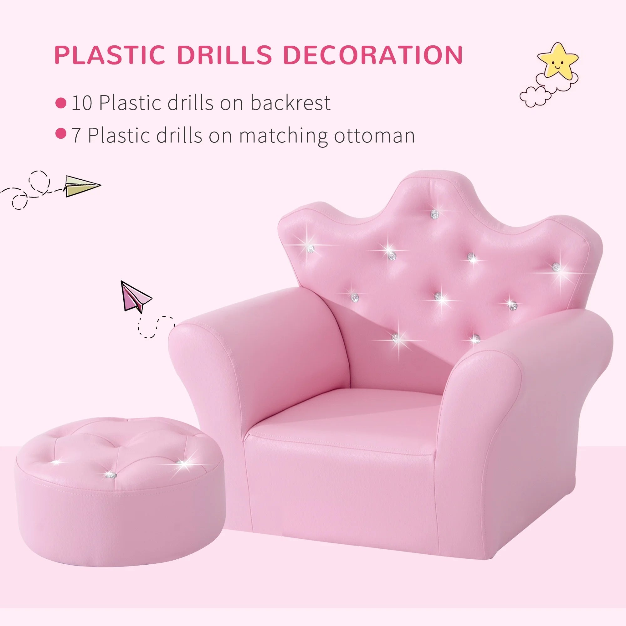 Kids Sofa Set with Footstool K768297