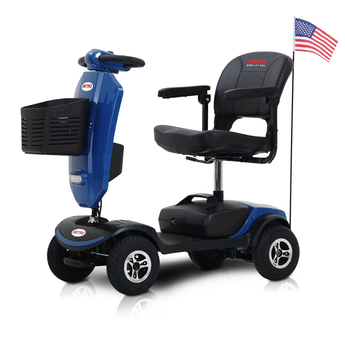 Blue 4 Wheel Mobility Scooter with Seat U85132