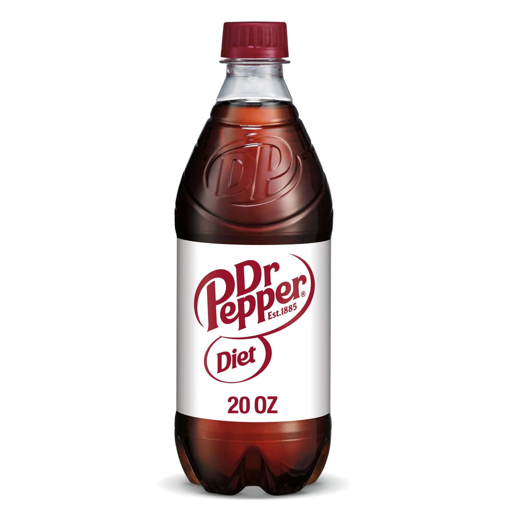 Diet Dr Pepper Soda 20oz Bottles, Quantity of 12 F52888
