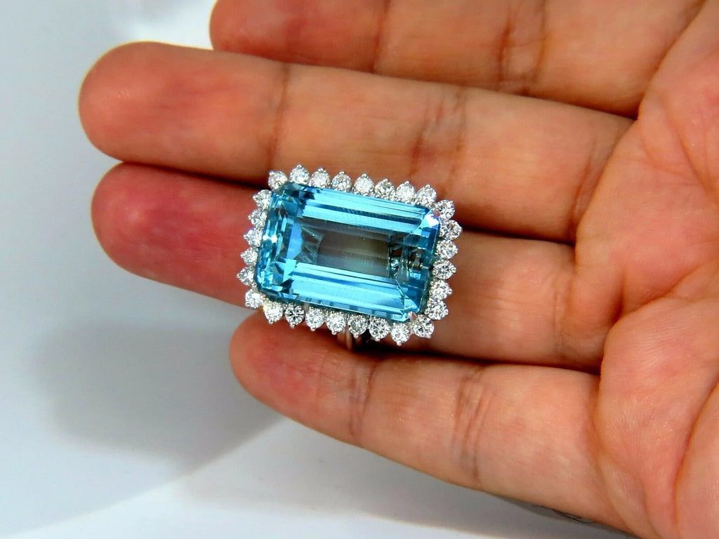 33.85ct Natural Blue Aquamarine Ring S8109