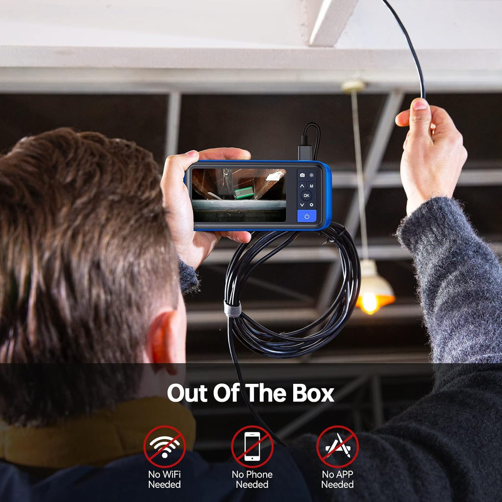 5.5mm Endoscope Borescope Inspection Camera with 4.5inch Screen N858