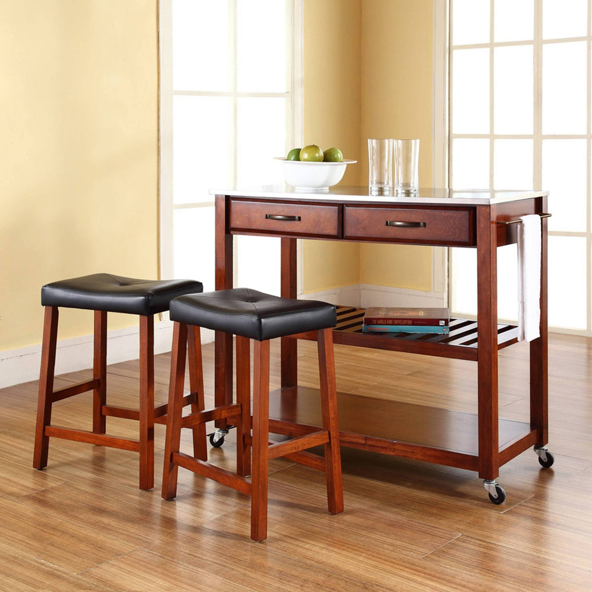 Stainless Steel Top Cherry Kitchen Cart H973